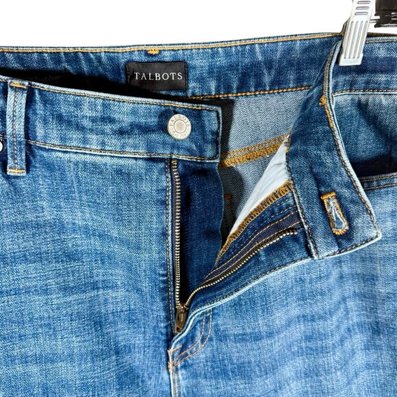 Talbots Women's 12 Medium Dark Blue Wash Barely Boot Jeans Closet Essential - Picture 6 of 11